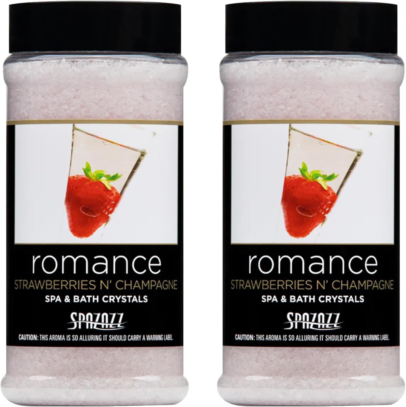 Spazazz Aromatherapy Spa and Bath Crystals- Strawberries n' Champagne 17oz 2Pack