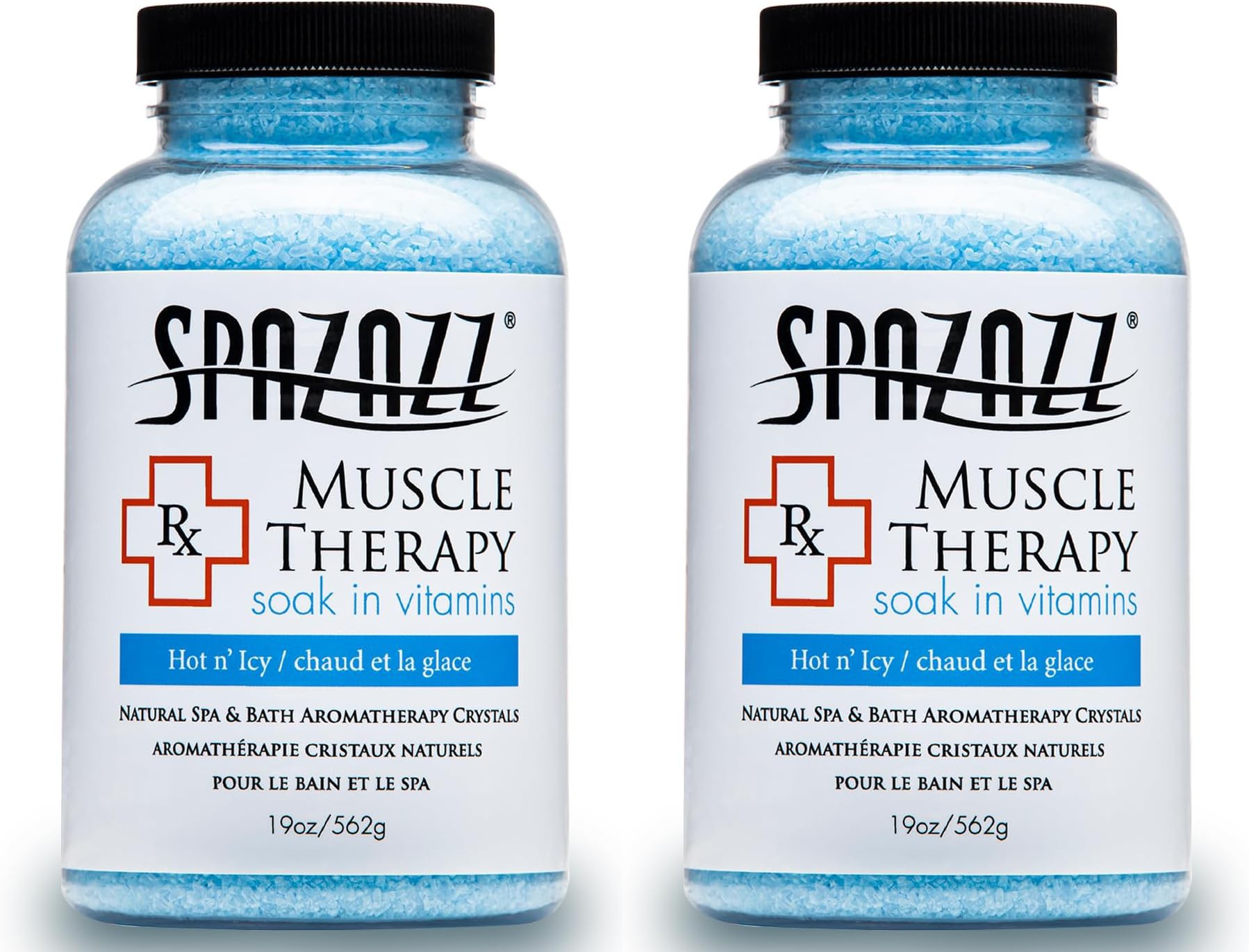 Spazazz Aromatherapy Spa and Bath Crystals - Muscular Therapy 19oz (2 Pack)