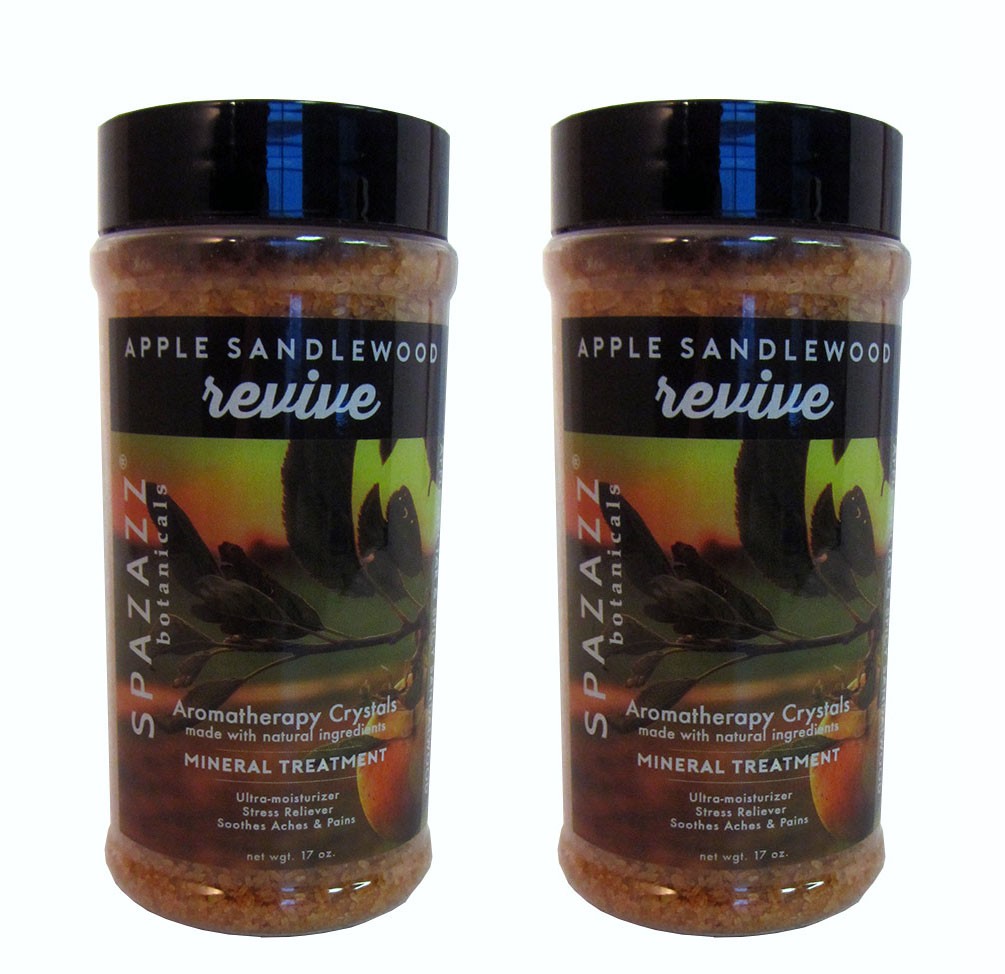 Spazazz Aromatherapy Spa and Bath Crystals - Apple Sandalwood 17oz (2 Pack)