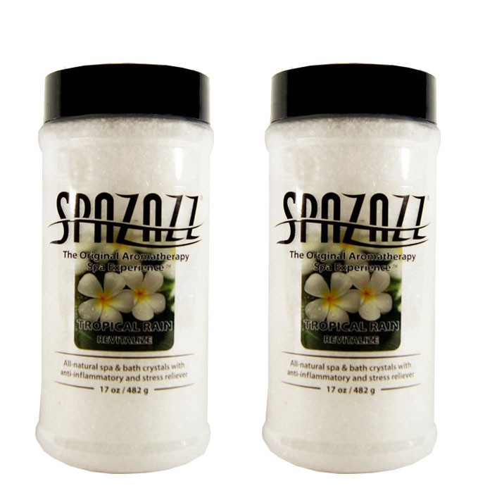 Spazazz Aromatherapy Spa and Bath Crystals - Tropical Rain 17oz (2 Pack)