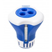 Floating Chlorine Bromine Dispenser for Swimming Pools with Thermometer