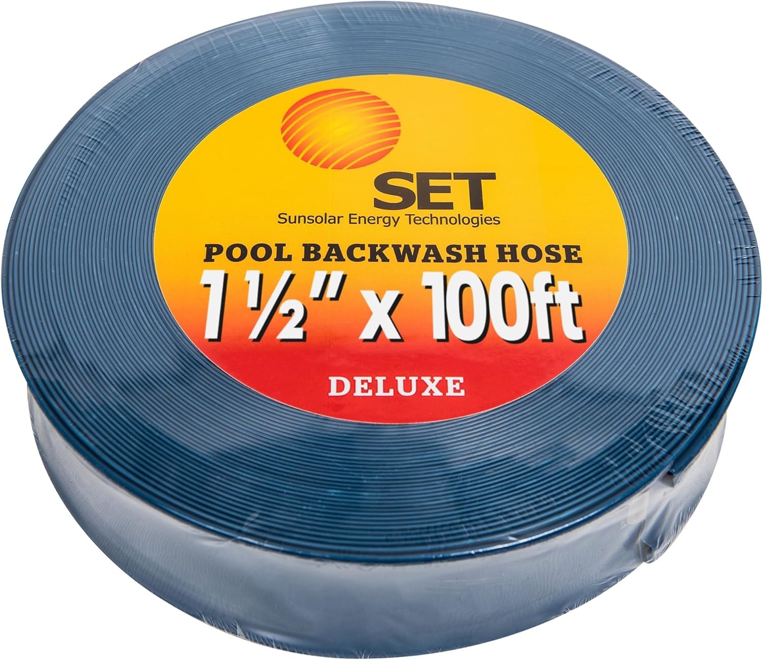 Heavy Duty Deluxe 1.5'' Backwash Discharge Hose for Swimming Pools - 100ft long