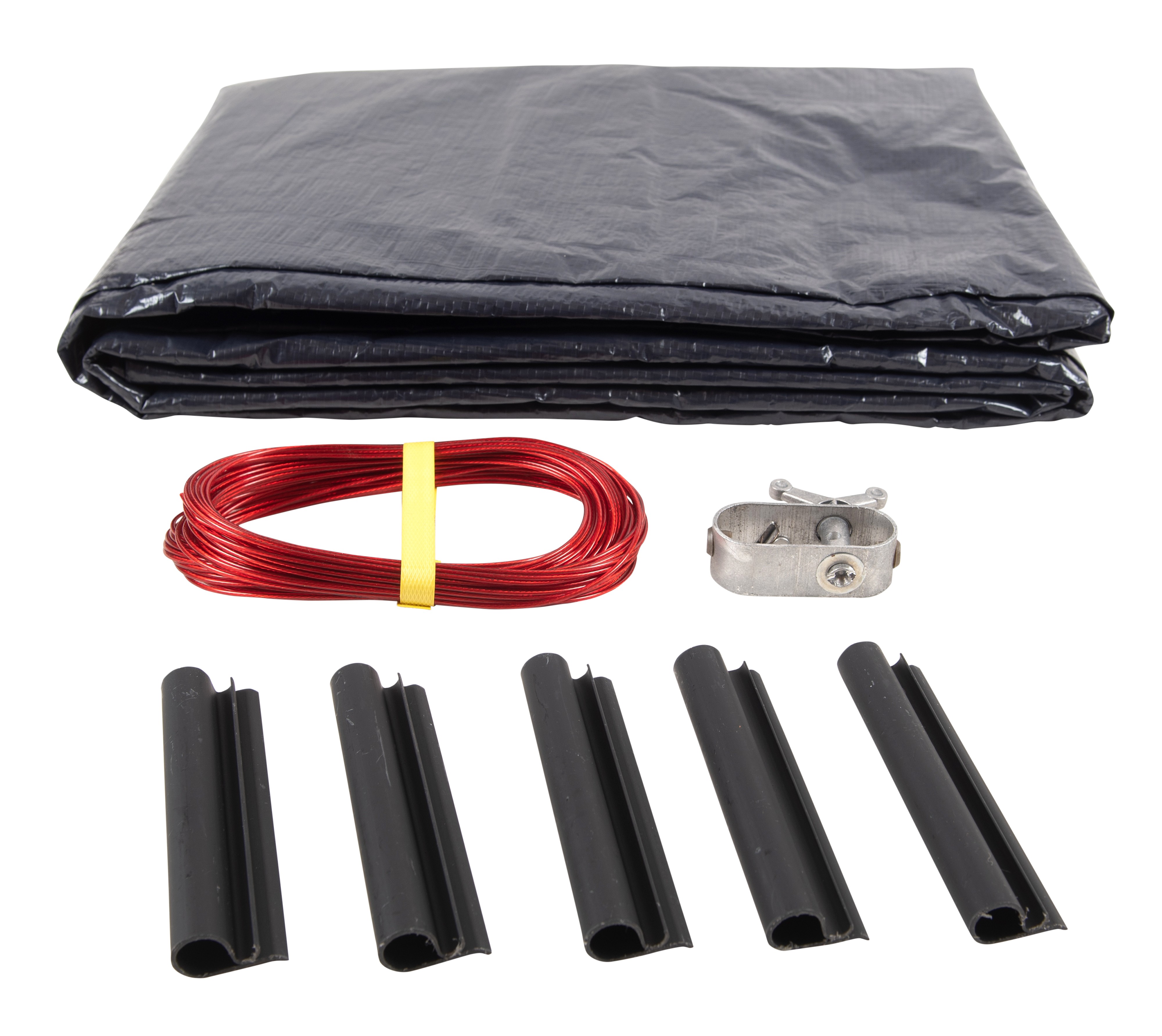 SET SunSolar Energy Technologies-  Premium series Above Ground Solid Pool Cover for 12x20 Foot Oval Swimming Pool - Winter Pool Cover with Sturdy Cable and Winch 8-Yr warranty. Cover Clips Included.