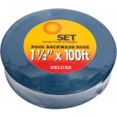 Heavy Duty Deluxe 1.5'' Backwash Discharge Hose for Swimming Pools - 100ft long